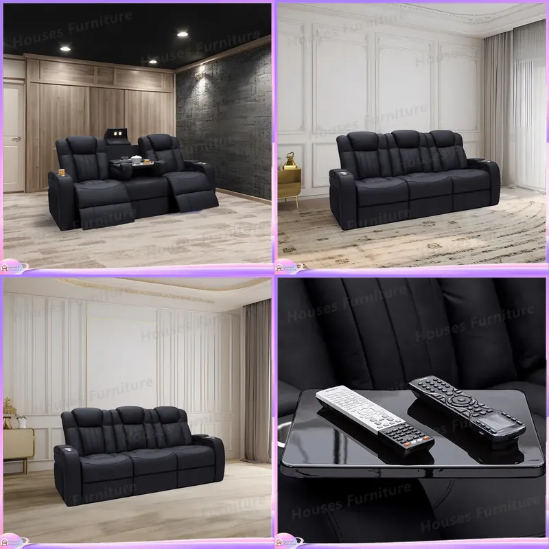 Home Cinema Chairs - Lederen relaxfauteuil home cinema stoel met