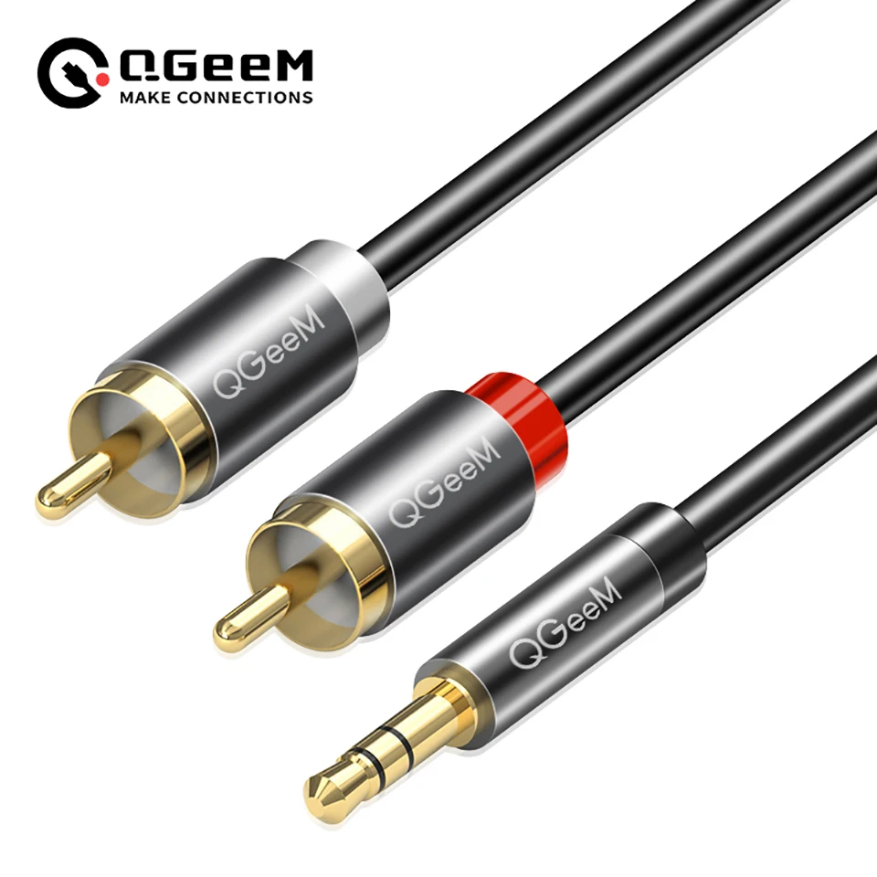 QGeeM RCA-kabel 2RCA naar 3.5  - Home Cinema Tv recensie en prijs