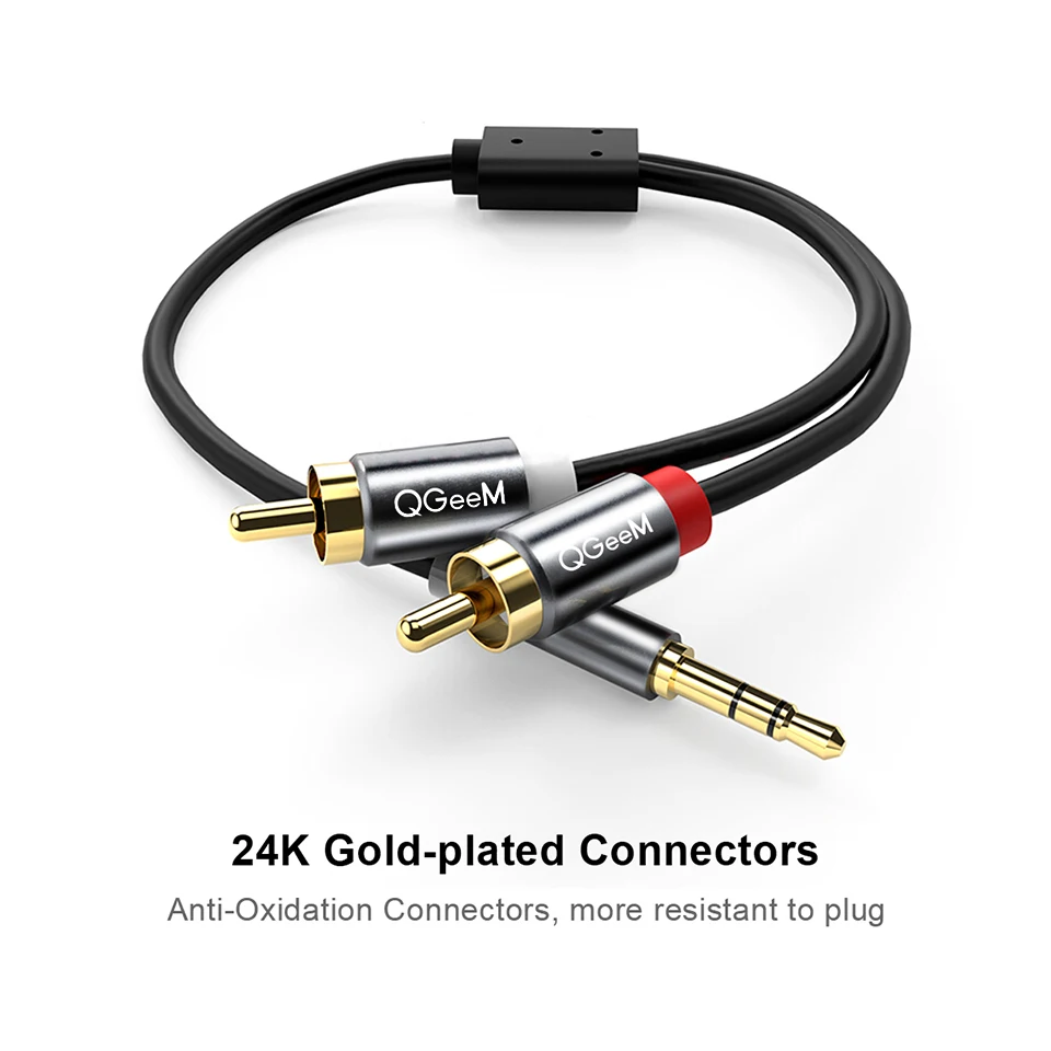 QGeeM RCA-kabel 2RCA naar 3.5  - Home Cinema Tv recensie en prijs